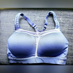 Champion C9 Periwinkle with white trim sports bra size 34D, athleisure